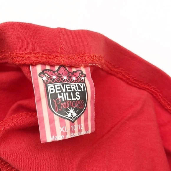 Beverly Hills Princess girls red crop leggings - Picture 4 of 5